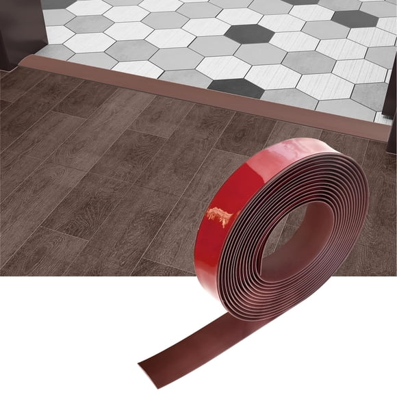 Tira de transición para piso HJ HUAJ de PVC, 1 m x 4 cm, autoadhesiva