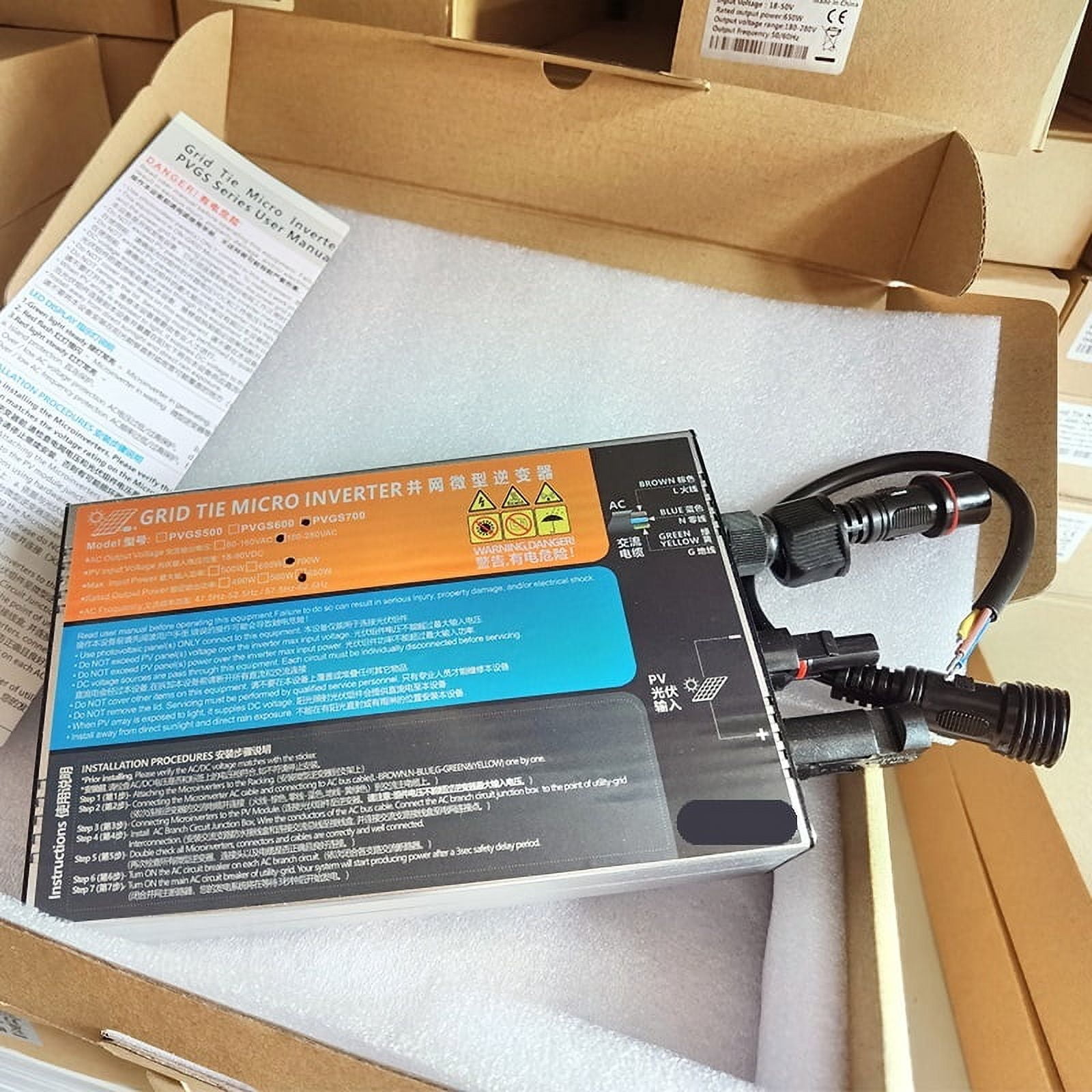 700W/600W/500W/350W/300W/260W Solar PV Grid Tie Micro Inverter Smart Microinverter Inversor DC18V-60V to AC 50HZ/60HZ