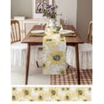 thumbnail image 3 of Yellow Sunflower Table Runner 90 Inches, Spring Summer Floral Botanical Retro Bed Runner Dresser Scarves Tabletop for Indoor Outdoor Parties/Ceremony/Banquet, 13" x 90", 3 of 8