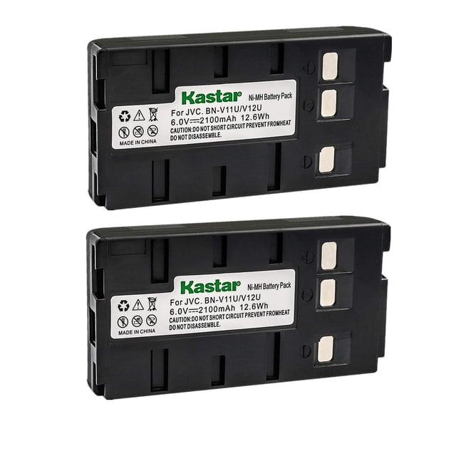 Batería Kastar Ni-MH de 6 V, 2100 mAh, paquete de 2 unidades para JVC y Panasonic