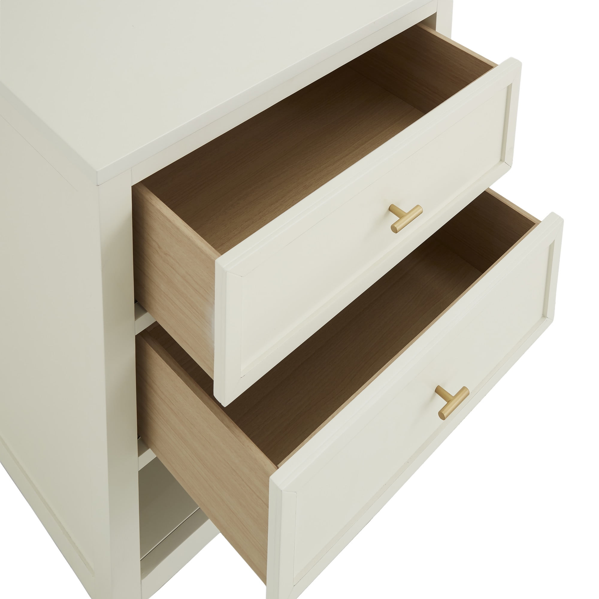 Weston Home Danica Modern 2-Drawer Nightstand, White