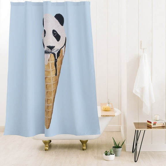 Society6 Coco De Paris Icecream Panda Shower Curtain 71" x 74"