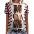 thumbnail image 2 of DPTALR Femmes Casual Été Impression Manches Courtes Col Rond T-Shirt Blouse Tops, 2 of 5