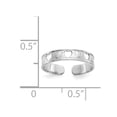 thumbnail image 3 of 14K White Gold Ring Band Toe Polished with Hearts, Size 8, 3 of 5
