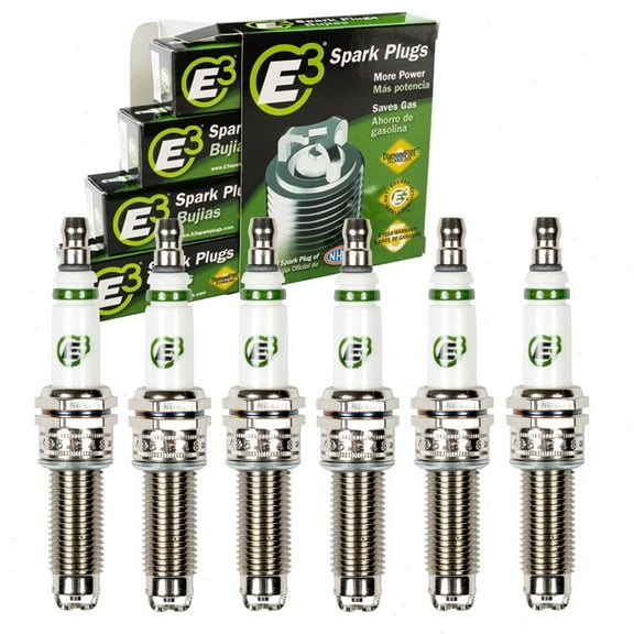 6 pc E3 Spark Plugs compatible with Jeep Grand Cherokee L 3.6L V6 2021-2022
