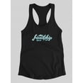 thumbnail image 3 of Friendship Day Italic Text Racerback Tank Women -Image by Shutterstock, Female Large, 3 of 4