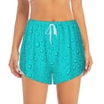 thumbnail image 2 of Logiee water droplets Print Women 2 in 1 Running Shorts,High Waisted Athletic Shorts,Gym Workout Shorts with Liner Pockets-Medium, 2 of 7
