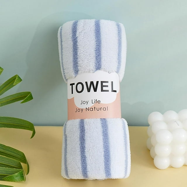 1pc Absorbent Velvet Towel-Colorful Striped Face Wash Towel-Children's Household Soft Gift Towel