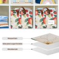 thumbnail image 4 of Yayeee Foldable Storage Basket for Shelves with Handles Set of 2 Waterproof Cloth Bins, Strawberry Pattern, 4 of 7
