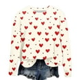 thumbnail image 2 of Jsaierl Womens Valentine's Day Sweatshirts Cute Love Heart Print Sweatshirts Trendy Pullover Sweater Tops Crewneck Dressy Casual Long Sleeve Shirts for Women, 2 of 4