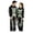 Black, variant on Unisex Adult Hooded Onesie, Halloween Skeleton Full‑Body Print Long Sleeve Jumpsuit for Men Women Home Loungewear