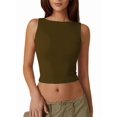 thumbnail image 3 of Women Summer Backless Tank Tops Spring Casual Basic Cute 2026 Sleeveless Shirt Vacation Outfit, 3 of 7