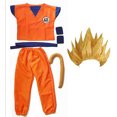 thumbnail image 3 of Disfraces de Halloween para niños y adultos, ropa Z, traje de Goku, disfraces de cosplay, parte superior, pantalón, cinturón, cola, muñeca y peluca, 3 of 5