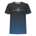 thumbnail image 3 of Men's Casual Summer Short Sleeve T-Shirts Gradient Crew Neck Tee Tops Lightweight Cotton Print T Shirt, 3 of 3