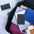 thumbnail image 5 of Funda para pasaporte, cartera, bloqueo RFID, tarjetero de cuero, accesorios de viaje para mujeres y hombres, 5 of 5