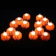 thumbnail image 6 of ​​LED Pumpkin Light Set Flameless Halloween Decoration - 12 Pack Orange Jack-o-lantern Tealights for Party Home Decor​​(A), 6 of 8