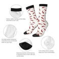 thumbnail image 4 of Honeii Chili Print Adult Socks,Crew Socks,Casual Calf Socks,Daily Wear Socks for Men & Women, Perfect for Sports, Casual and Everyday Use, 4 of 6