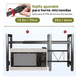 thumbnail image 3 of Estante Para Horno De Microondas Ajustable Organizador Xtellar negro, 3 of 3