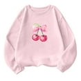 thumbnail image 6 of hxobax Oversized Sweatshirt for Womens Cute Cherry Bow Graphic Fleece Sweatshirts Comfy Pullover Top, 6 of 7