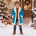 thumbnail image 2 of Toddler Kids Boys Lined Overcoat Long Sleeve Open Front Warm Cozy Windproof Elegant Outerwear 4-5 Years, 2 of 6