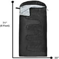 thumbnail image 4 of 10 Pack Bulk Wholesale of Cold Weather Hooded Sleeping Bags for Adults, Kids, Homeless, Camping, Indoors, Outdoors - 10 Count Hooded Sleeping Bags in Black - 71"L x 30"W, 4 of 6