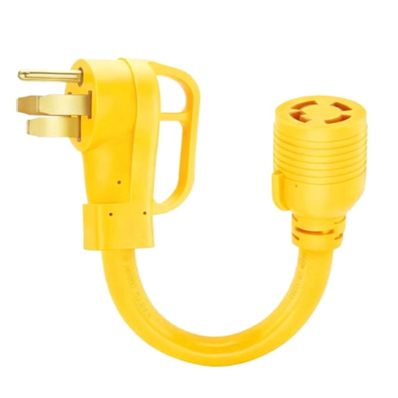 Nema 14-50P to L14-30R Generator Adapter Cord, 50A to 30A, 4-Prong Locking, 10 AWG 1FT, for RV & Home Backup Power