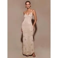 thumbnail image 5 of Women'S Knit Maxi Dress Floral Dresses Bodycon Knitted Beach Backless Swim Cover Up Dresses Shining L, 5 of 8