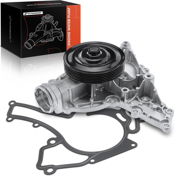 A-Premium Engine Water Pump with Gasket & Pulley Compatible with Mercedes-Benz E550 CLS550 S550 2007-2011 G550 2009-2015 CL550 CLK550 GL450 SL550 GL550 ML550
