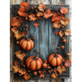 thumbnail image 1 of Qisvanset Framed Canvas Wall Art 12x16 Inch Autumn Pumpkin Harvest Warm Seasonal Home Decor, 1 of 5