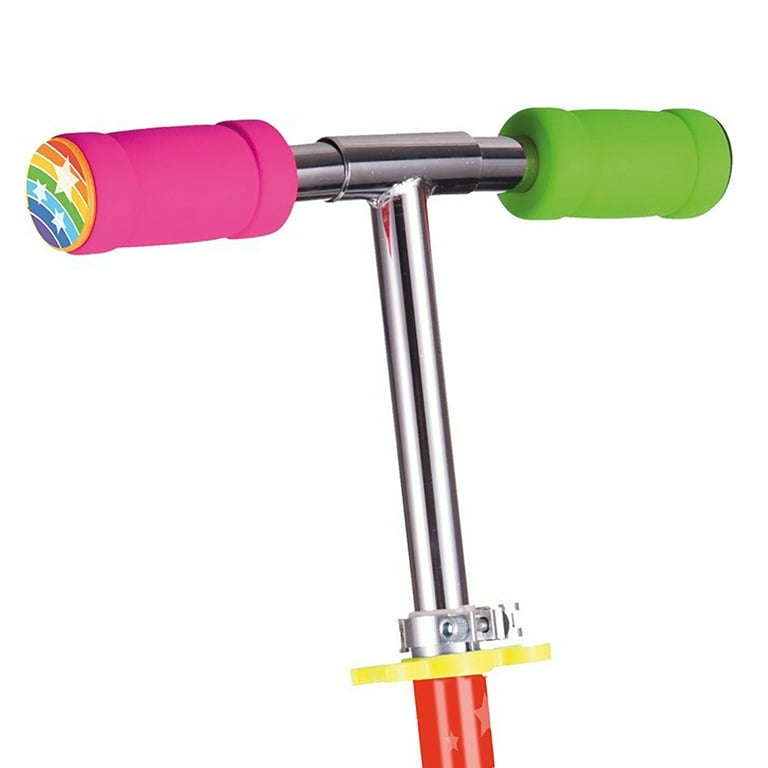 OZBOZZ Rainbow Foldable Kick Scooter, Light-up Wheels, Ages