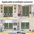 thumbnail image 6 of Sage Green Black Kitchen Curtains Small Short 39 Inch Length, Farmhouse Vintage Bear Buffalo Plaid Grommet Top Bedroom Living Room Curtains, Light Filtering Cafe Curtain Drapes 2 Panels Set 55''x39'', 6 of 9