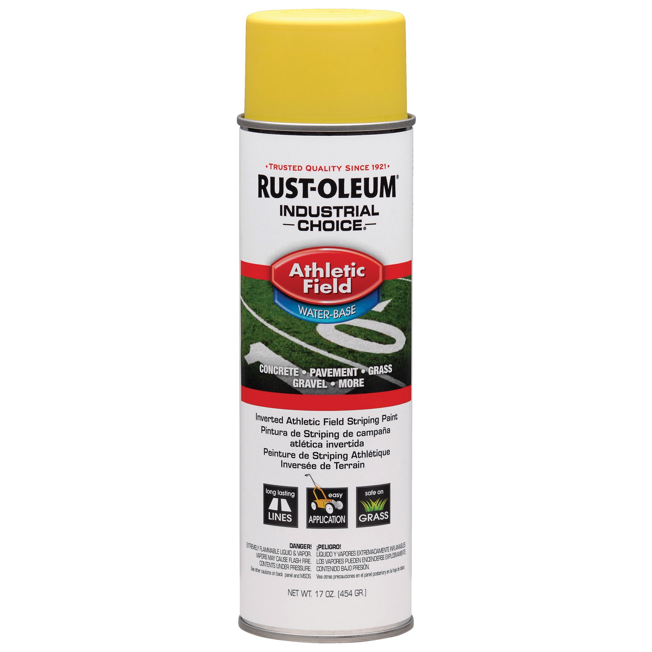 12 Pack, Yellow, Rust-Oleum Industrial Choice Athletic Field Striping Spray Paint- 17 oz