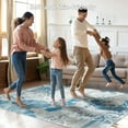 thumbnail image 2 of Jamfeel Abstract Rugs Soft Vintage Area Rug Indoor Carpet for Bedroom Living Room Office Home Decor,4'x6',Blue, 2 of 8