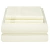 Mezzati Luxury 1800 Prestige Soft and Comfortable Collection Bed Sheets Set King Ivory