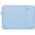 thumbnail image 2 of Mosiso Polyester Vertical Style Water Repellent Laptop Sleeve Case Bag Cover with Pocket for MacBook Air 15 inch M3 A3114 M2 A2941 2023 2024 / Pro 15 inch A1990 A1707, Air Blue, 2 of 5