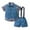 Blue, variant on Kiplyki Kids Clothing Boys Spring Short Sleeve Top&Strap Shorts Outfit For Toldders Solid Color, Photography Performance Set