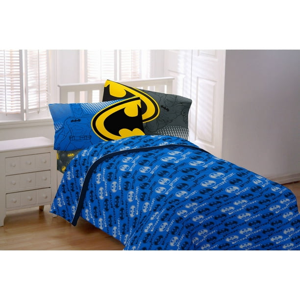  Batman  Glowing Bat Symbol Twin  Bedding  Sheet Set Walmart 