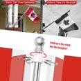 thumbnail image 3 of ZMTECH Ensemble de Mât de Drapeau de 5 Pi avec Lampe Solaire – Ensemble Extérieur en Acier Inoxydable avec Support Réglable à 180°, Sans Enchevêtrement D, 3 of 7