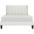thumbnail image 3 of Renwick Upholstered Platform Full Bed Frame with Channel Headboard for Adult, Ivory, 3 of 6