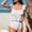 A800 White, variant on Two Piece Tankini Sets for Women Built-in Bra Striped Printed Ruffle Bathing Suits High Waisted Swimsuits Tummy Control Modest Flounce Swimwear