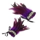 thumbnail image 2 of 2 piezas de muñequeras de felpa, pulseras de plumas artificiales, mangas Steampunk góticas para fiesta, Carnaval, Rave, ropa de baile latino, púrpura Salvador Dali Puños de muñeca, 2 of 10