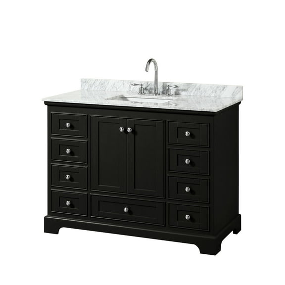 Wyndham Collection Wcs202048scmunsmxx Deborah 48" Free Standing Single Vanity Set - Dark