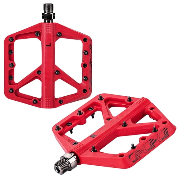 Mountain Bike Pedals, Nonslip Wide Platform Nylon Bicycles Pedals with 9/16Inch Sealed Bearing Suitable for Road Cycling