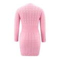 thumbnail image 4 of ESSSUT Hauts pour Femmes Liquidation Nouveau Motif Pull Tricoté à Manches Longues Robe Colorée Rose S, 4 of 9