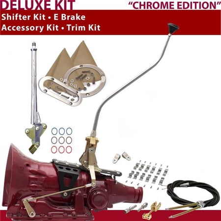 American Shifter AOD Shifter Kit Chrome 23 in. Swan E Brake Cable Clamp Clevis Trim Kit for DE193