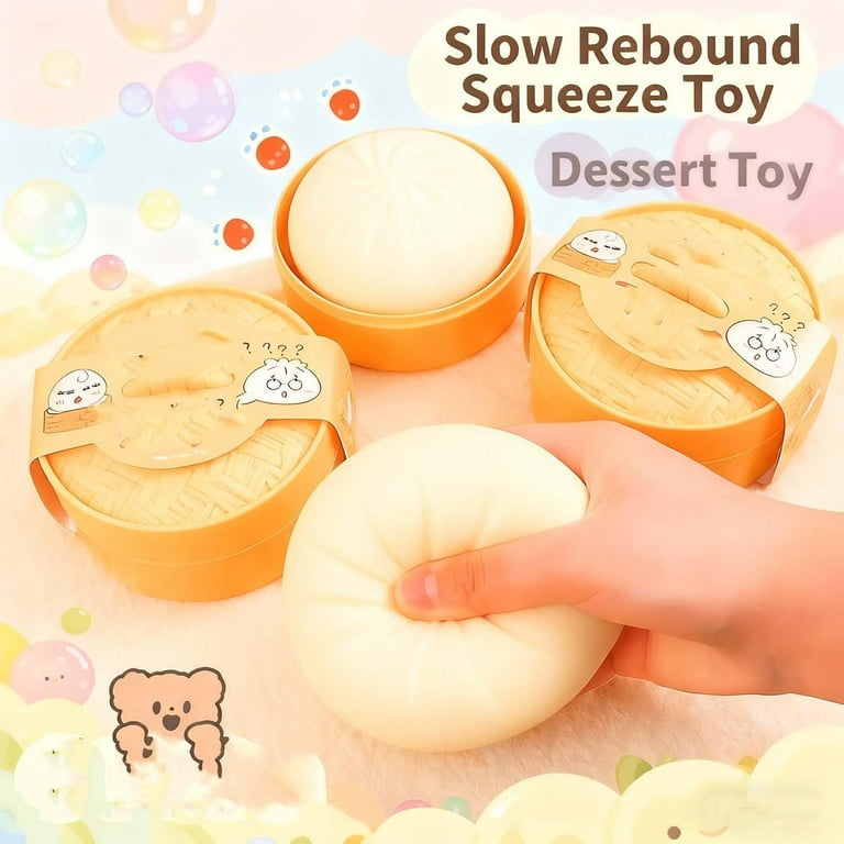 Giant Dumpling Squishy, Taba Squishy Giant Dumpling, Jumbo Rainbow Dumplings Squeeze Spielzeug Süße Weiche Knödel Quetschspielzeuge, Antistressball Fidget Toys für Kinder und Erwachsene