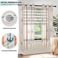 thumbnail image 3 of Yayeee Window Curtains Set of 2 for Living Room Light Filtering 63"x42", Beige Nautical Pattern, 3 of 7