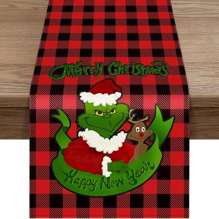 

Grinch Christmas Decorations Christmas Table Runners Christmas Decorations Merry Christmas Table Runners Christmas Table Runner Xmas Winter Holiday Kitchen Dining Home Table Decorations