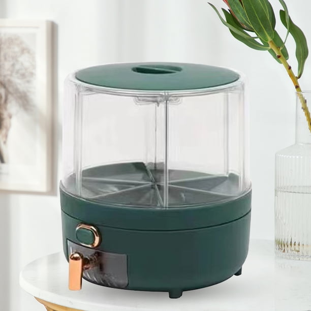 Dispensador De Contenedores De Almacenamiento De Granos Contenedor de almacenamiento Caja de granos 6 rejillas Cocina para el hogar (L) verde