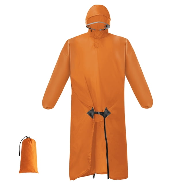Poncho de Pluie à Capuchon pour Adultes, Imperméable Léger avec Manches pour la Randonnée, le Camping et le Backpacking